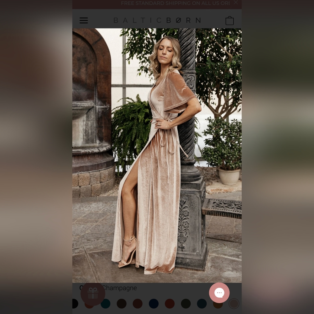 Meghan Velvet Wrap Maxi Dress